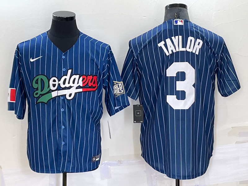 Men's Los Angeles Dodgers Chris Taylor #3 Blue Jersey